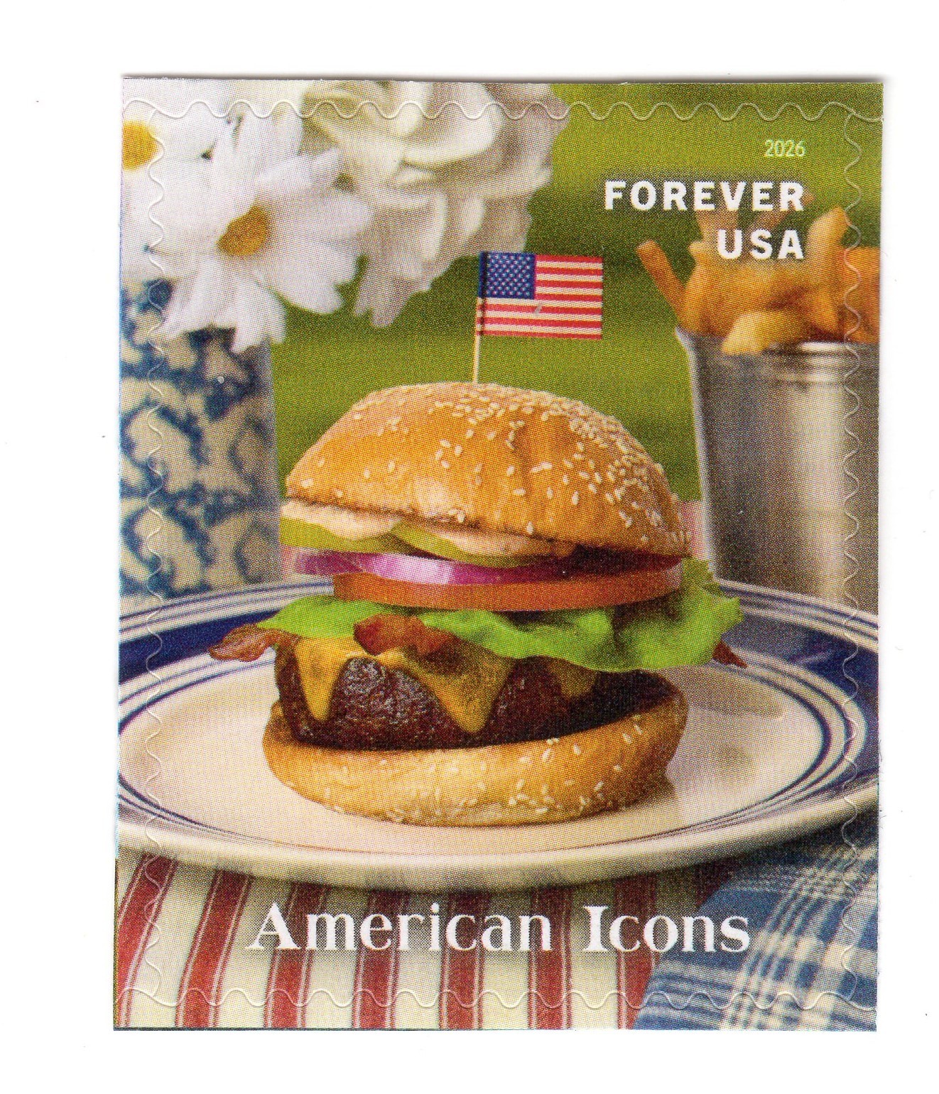 Scott #6106 American Icons Hamburger (5) Five Forever Stamps - MNH