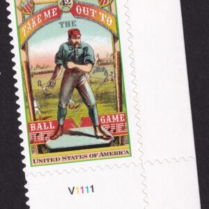Scott #4341 Take Me Out To the Ballgame Plate # Single Stamp - MNH LR