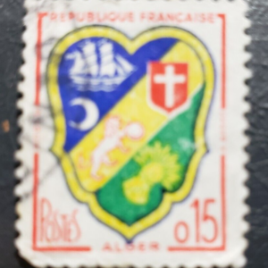 Stamp Europe France Arms of Algiers 1960 15c A318