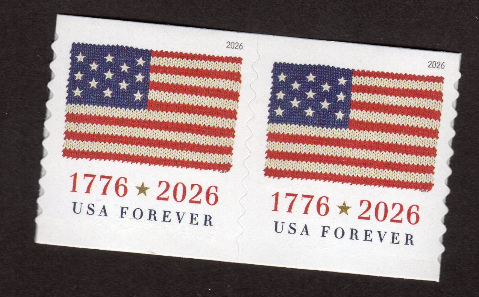 Scott #6108 1776 Flag Coil Pair of Stamps - MNH APU