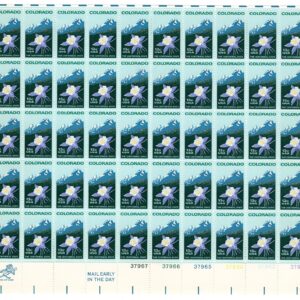 Scott #1711 Colorado Columbine Sheet of 50 Stamps - MNH P#37962-37967 LR