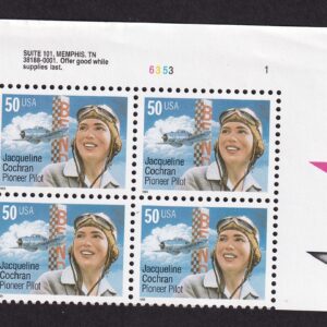Scott #3066 Jacqueline Cochran Plate Block of 4 Stamps- MNH P#6353-1 UR