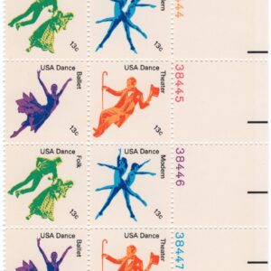 Scott #1752a American Dance (Ballet) Plate Block of 12 Stamps - MNH