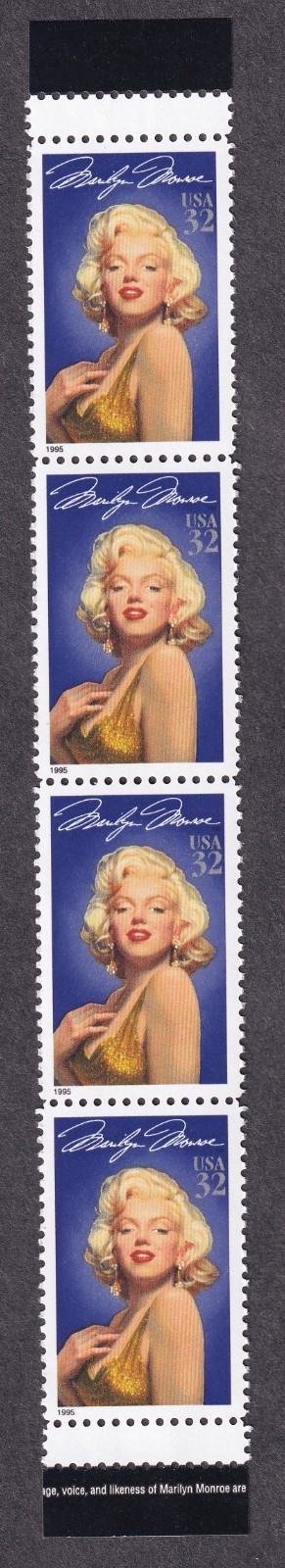 Scott #2967 Marilyn Monroe Strip of 4 Stamps - MNH