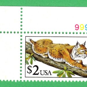 Scott #2482 Bobcat Plate # Single Stamp - MNH P#9999 UL XF