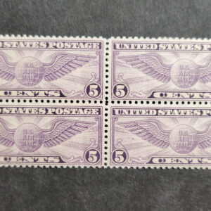 Scott #c16 Winged Globe Block of 4 Stamps - MH