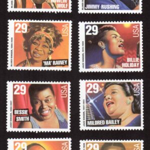 Scott #2861a (2854-61) Jazz and Blues Singers Set of 8 Stamps - MNH #1