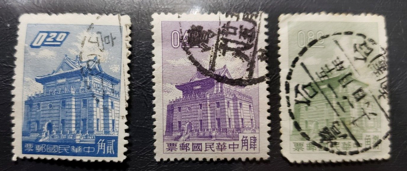 Stamp Asia China Chu Kwang Tower, Quemoy 1959 & 60 A144 A158