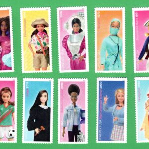 Scott #6115 Barbie You Can Be Anything Set of 10 Forever Stamps - MNH