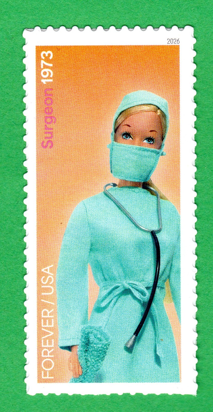 Scott #6115b Barbie You Can Be Anything Surgeon Single Forever Stamp