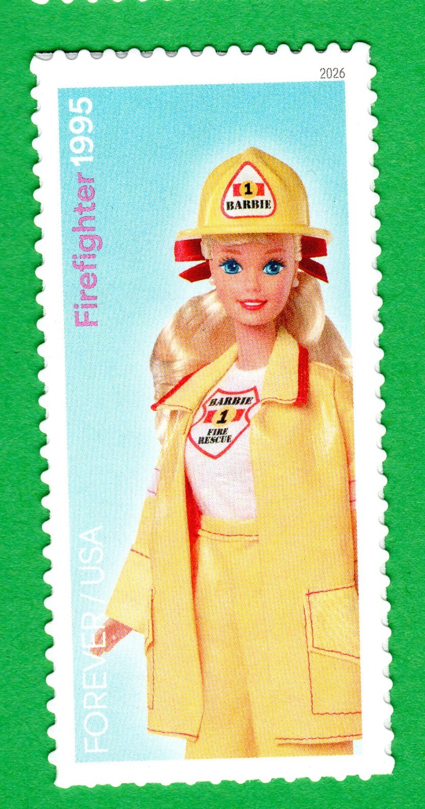 Scott #6115d Barbie You Can Be Anything Firefighter Single Forever Stamp