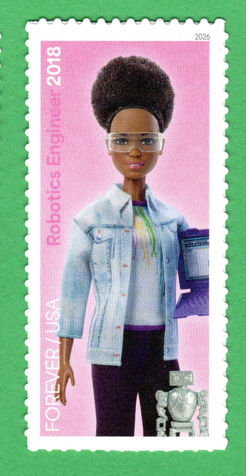 Scott #6115g Barbie You Can Be Anything Robotics Engineer Single Forever Stamp