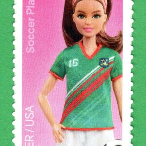 Scott #6115i Barbie You Can Be Anything Soccer Player Single Forever Stamp