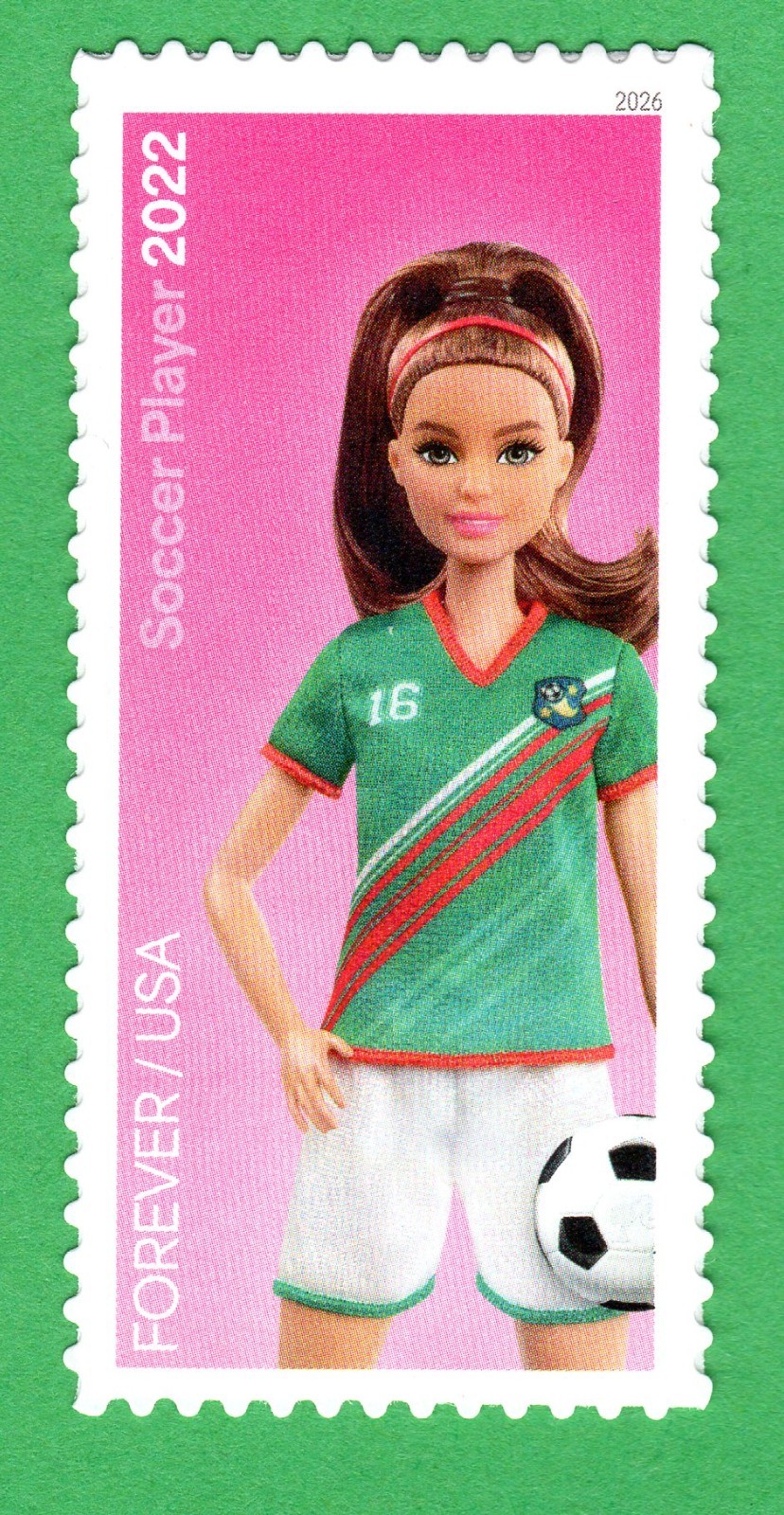 Scott #6115i Barbie You Can Be Anything Soccer Player Single Forever Stamp