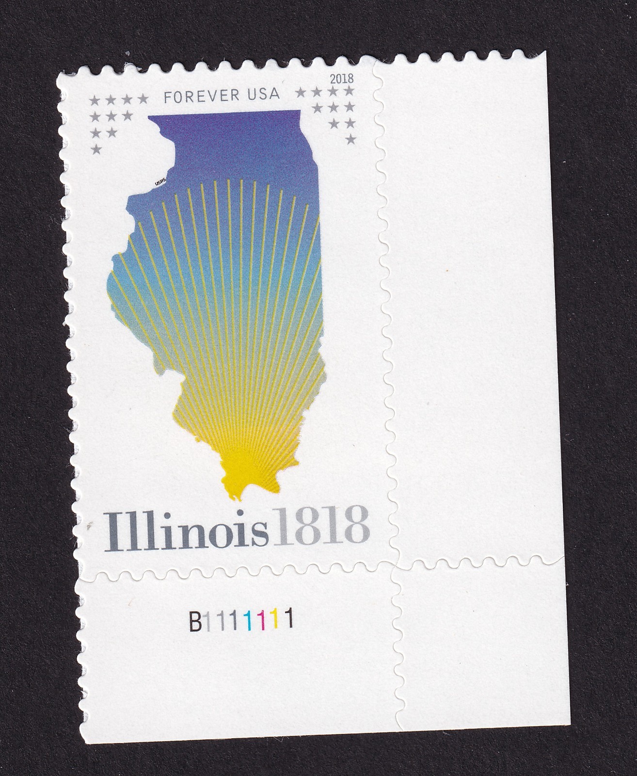 Scott #5274 Illinois Plate # Single Forever Stamp - MNH