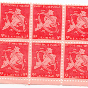 Scott #c38 Map of 5 Buroughs Airmail (2) Blocks of 6 & 2 Stamps - MNH