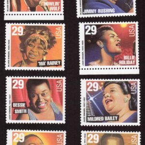 Scott #2861a (2854-61) Jazz and Blues Singers Set of 8 Stamps - MNH #3