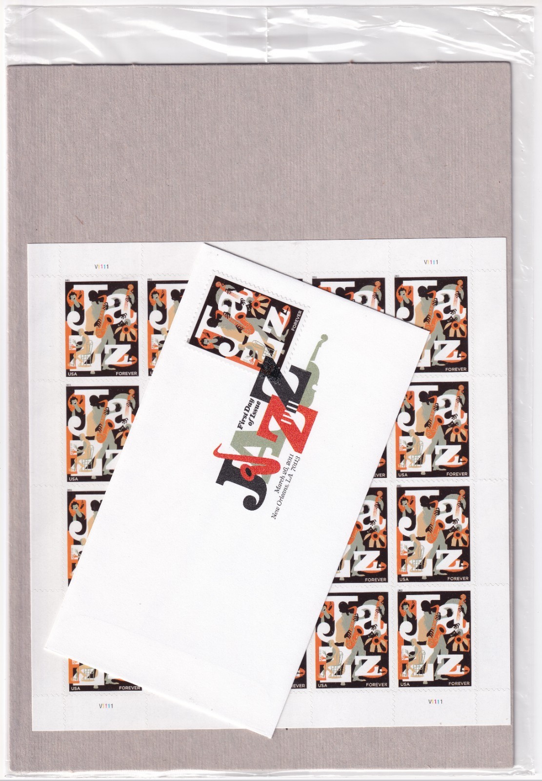 Scott #4503 Jazz Sheet of 20 Forever Stamps & DCP FDC - Sealed