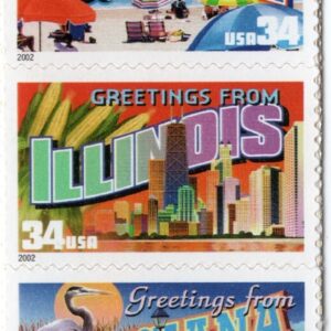 SCOTT #3561-3610 Greetings America Block of 10 Stamps - MNH