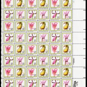 Scott #2079a (2076-79) Orchids Sheet of 40 Stamps - MNH P#11111 UR