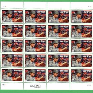 Scott #3148 Bear Bryant (Alabama Crimson Tide) Sheet of 20 Stamps - MNH