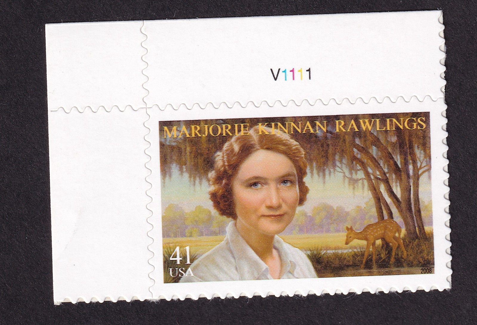 Scott #4223 Marjorie Kinnan Rawlings Plate # Single Stamp - MNH UL