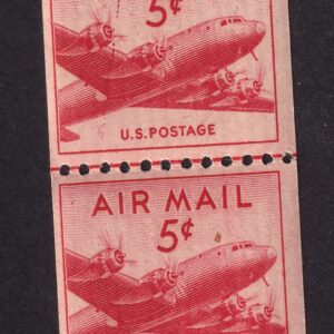 Scott #c37 DC-4 Skymaster Joint Line Pair of Airmail Coil Stamps - MNH