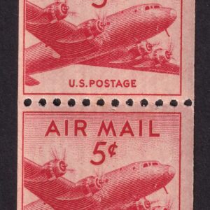 Scott #c37 DC-4 Skymaster Pair of Airmail Coil Stamps - MNH