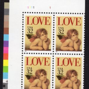 Scott #2957 Cherub Love Plate Block of 4 Stamps - MNH UL