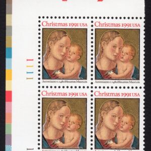 Scott #2578 Madonna (Mary, Antoniazzo) Plate Block of 4 Stamps - MNH P#1111-1 UL