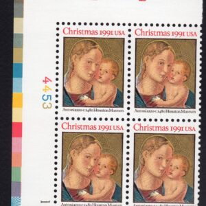 Scott #2578 Madonna (Mary, Antoniazzo) Plate Block of 4 Stamps - MNH P#4453-1 UL