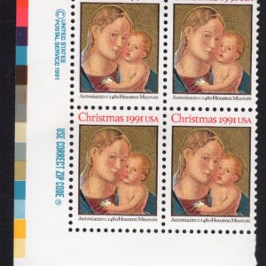 Scott #2578 Madonna (Mary, Antoniazzo) Zip Block of 4 Stamps - MNH