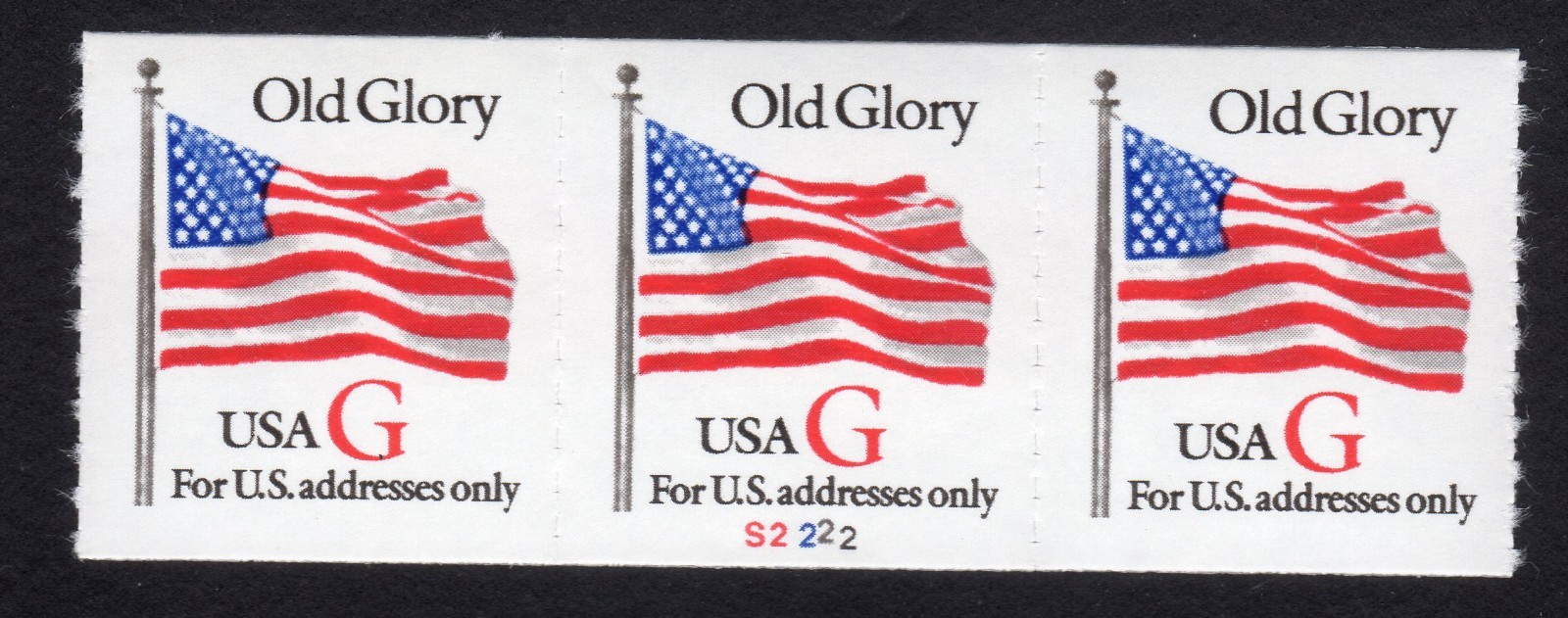 Scott #2892 Old Glory Plate # Coil (PNC3) of 3 Stamps - MNH P#S2222