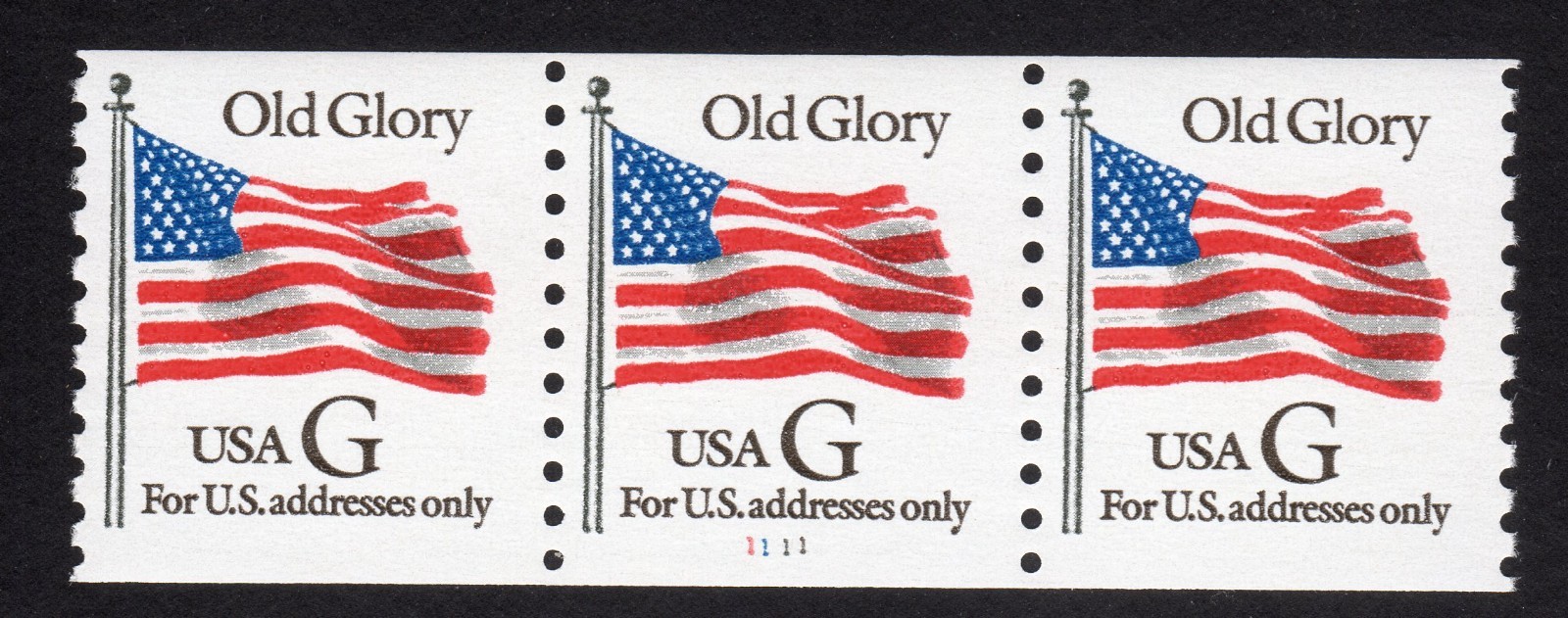 Scott #2889 Old Glory Plate # Coil (PNC3) of 3 Stamps - MNH P#1111