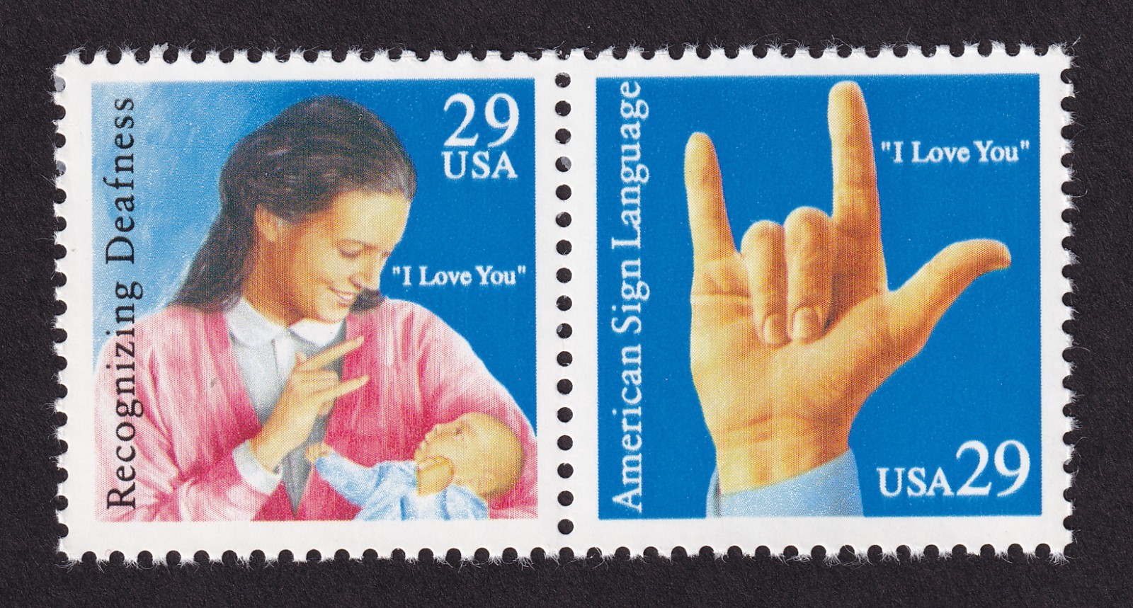 Scott #2784a (2783-84) Sign Language Horizontal Pair of Stamps - MNH
