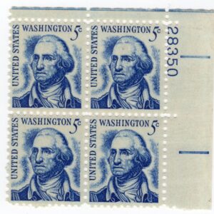 Scott #1283a George Washington Plate Block of 4 Stamps - MNH P#28350 UR