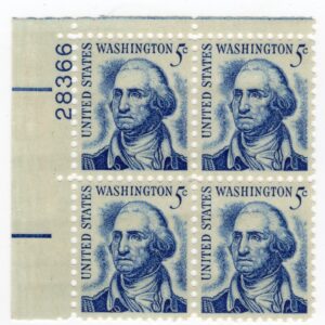 Scott #1283a George Washington Plate Block of 4 Stamps - MNH P#28366 UL XF
