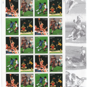 Scott #3402a (3399-3402) Youth Sports Full Sheet Of 20 Stamps - MNH