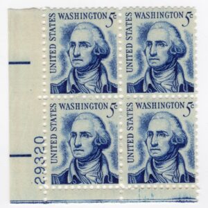 Scott #1283B George Washington Plate Block of 4 Stamps - MNH P#29320 LL