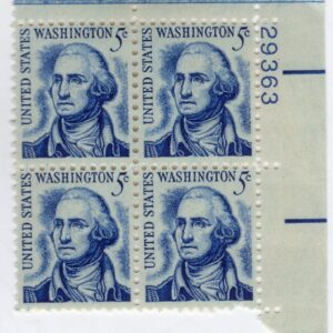 Scott #1283B George Washington Plate Block of 4 Stamps - MNH P#29363 UR