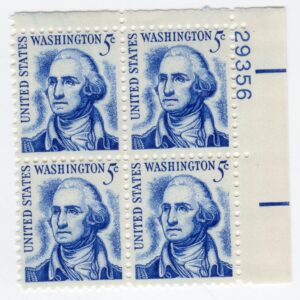 Scott #1283B George Washington Plate Block of 4 Stamps - MNH P#29356 UR