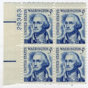 Scott #1283B George Washington Plate Block of 4 Stamps - MNH P#29363 UL