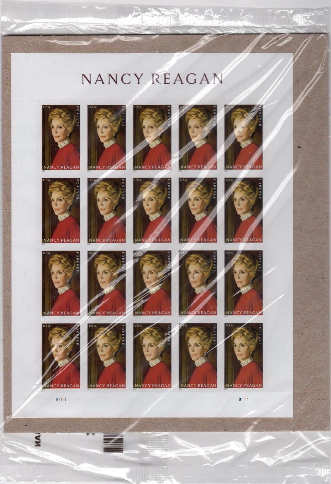 Scott #5702 Nancy Reagan Sheet of 20 Forever Stamps - Sealed