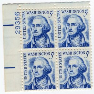 Scott #1283B George Washington Plate Block of 4 Stamps - MNH P#29356 UL