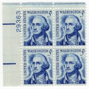 Scott #1283B George Washington Plate Block of 4 Stamps - MNH P#29363 UL