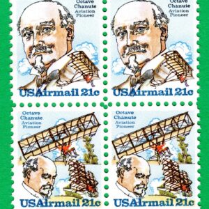 Scott #c94a (c93-94) Octave Chanute Air mail Block of 4 Stamps - MNH