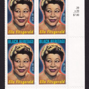 Scott #4120 Ella Fitzgerald Black Heritage Plate Block of 4 Stamps - MNH LR