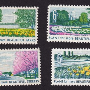 Scott #1368a (1365-68) Beautification Set of 4 Stamps - MNH