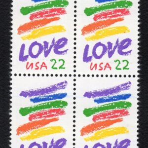 Scott #2143 Love Crayons Block of 4 Stamps - MNH