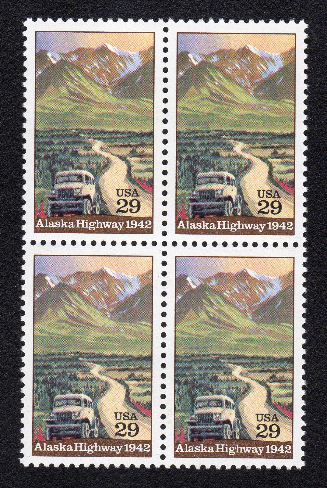 Scott #2635 Alaska Highway Block of 4 stamps - MNH